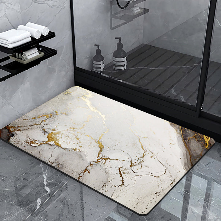 Luxury Marble-Effect Bath Mat Kalsten