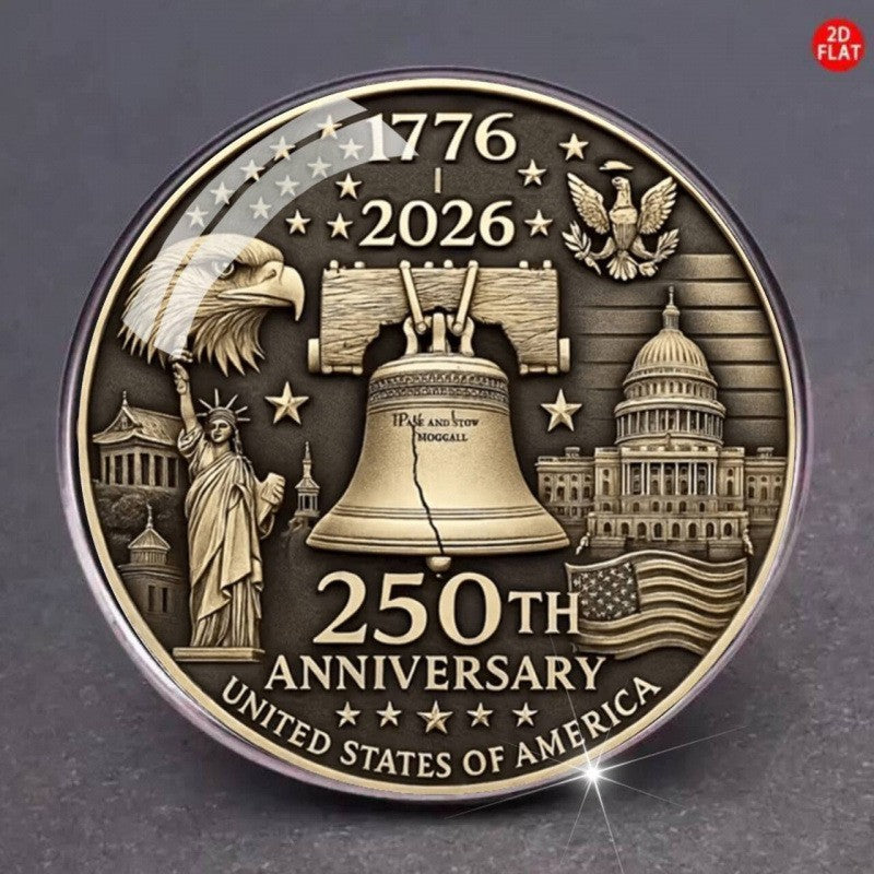 Unisex nan Semiquincentennial commemorative challenge coin medallion Kalsten