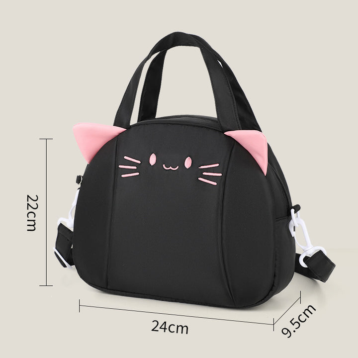 Playful Cat Motif Shoulder Bag Kalsten