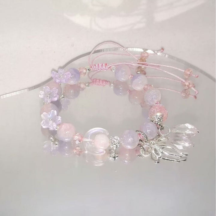 Handmade Floral Bead Charm Bracelet Kalsten