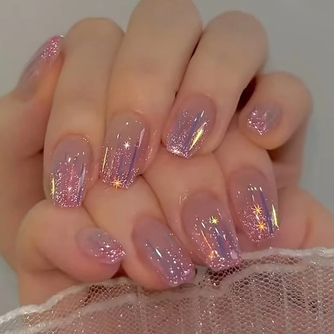 Sparkly Glitter Gel Nail Extensions