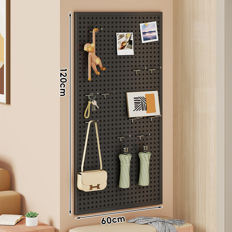 Wall-Mounted Perforated Metal Pegboard Organizer Panel