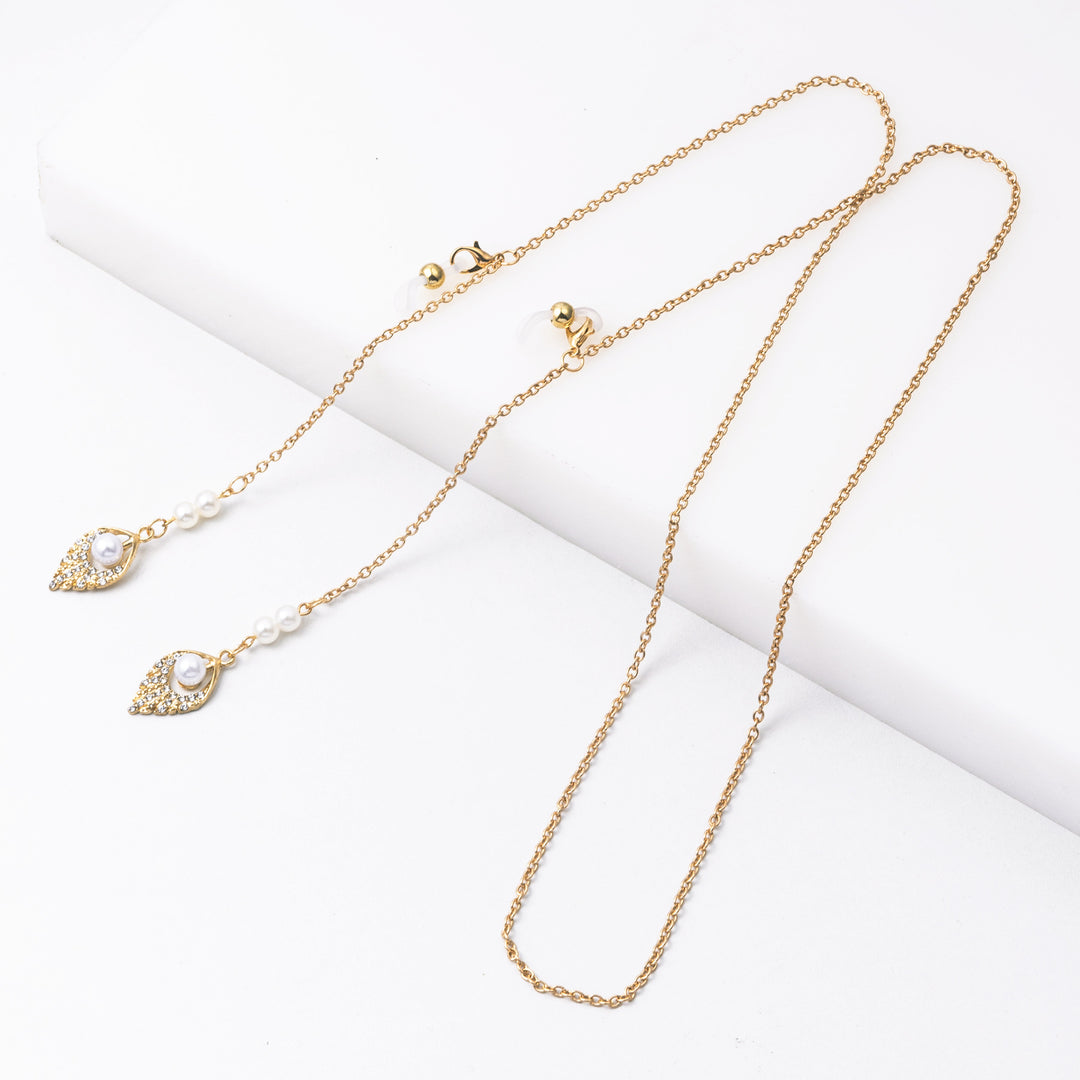 Elegant Dangle Pearl Earrings with Chain Kalsten