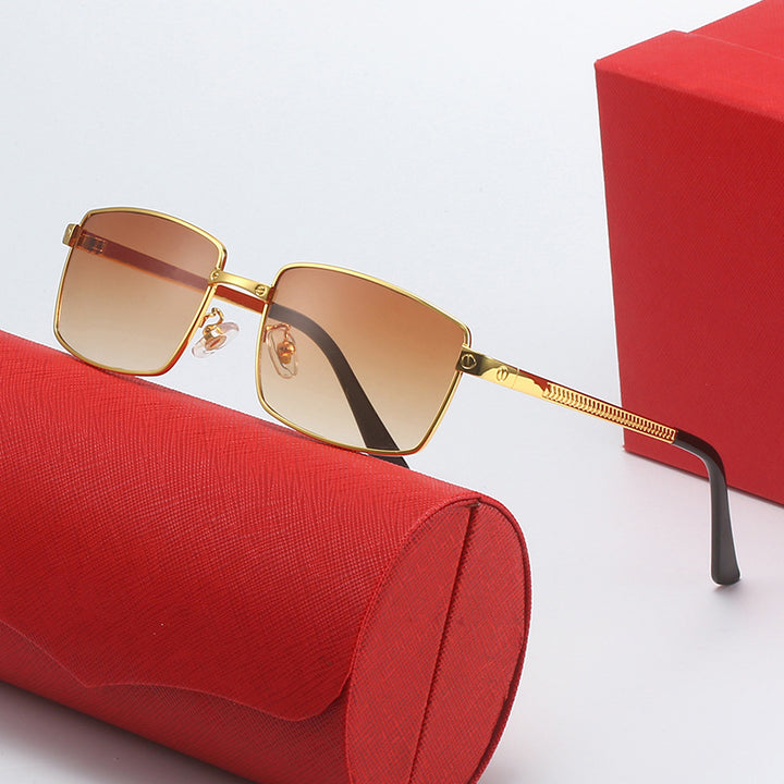 Women's fashionable square sunglasses with elegant metal frame Kalsten