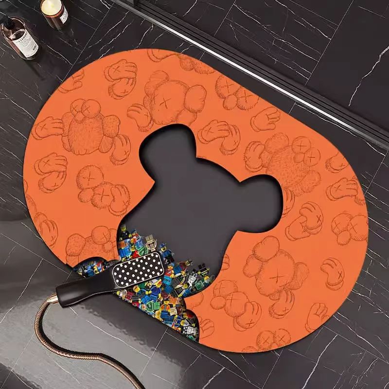 Playful Bear-Themed Bathroom Mat Kalsten