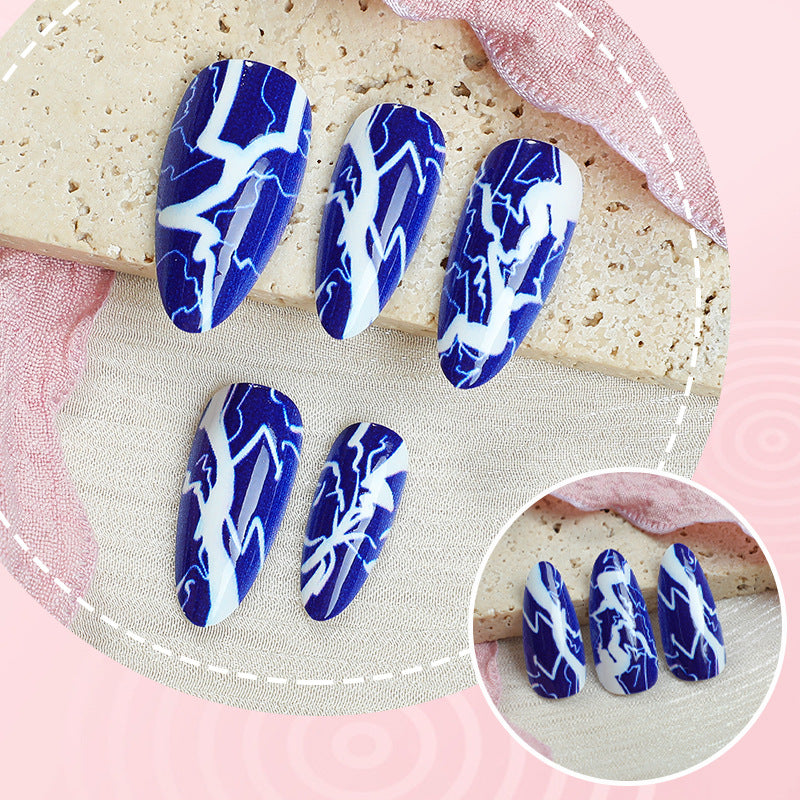 Lightning Bolt Pattern Press-On Nail Set