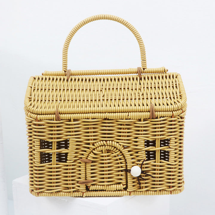 Handcrafted storage basket in the house design Kalsten