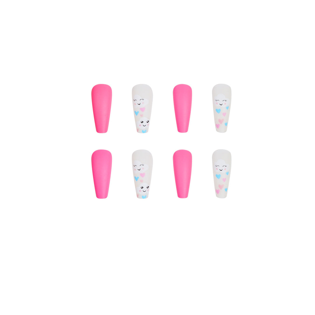 Artful Nail Art with Cute Cloud and Heart Designs Kalsten