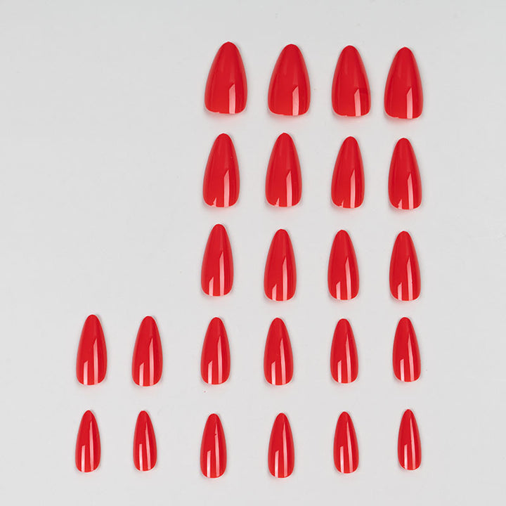 Glossy Almond-Shaped Press-On Nails