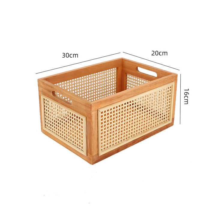 Versatile Wooden Storage Basket Kalsten