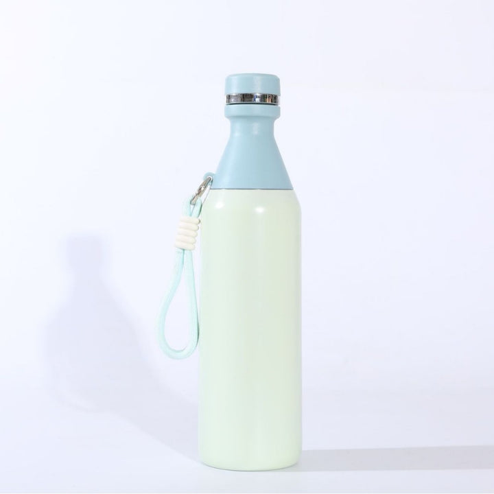 Ladies insulated stainless steel drinking bottle with practical carrying handle Kalsten