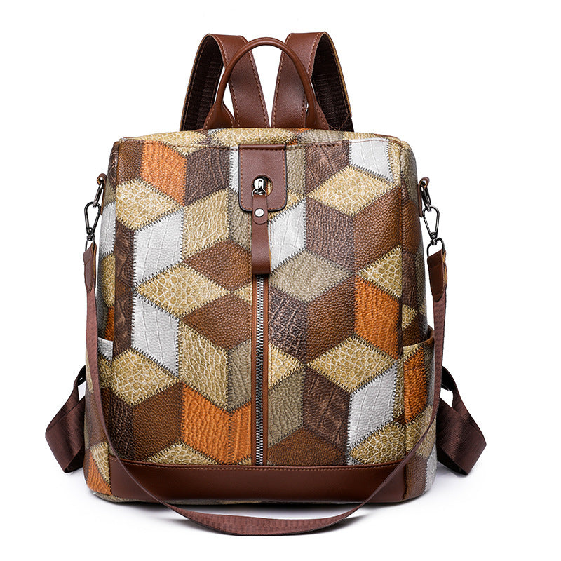 Geometric Patterned Stylish Backpack Kalsten