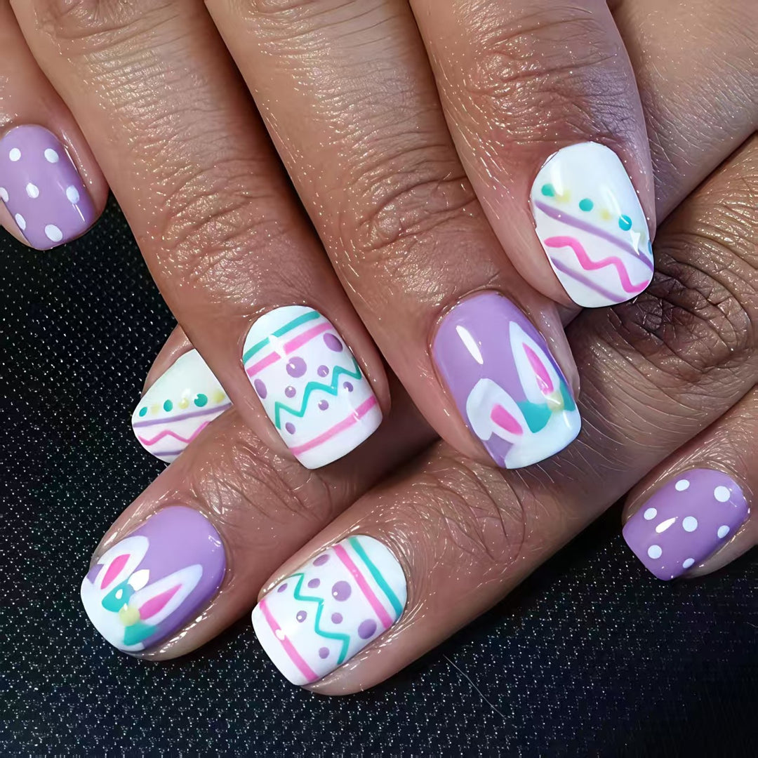 Artificial nails in creative Easter design Kalsten