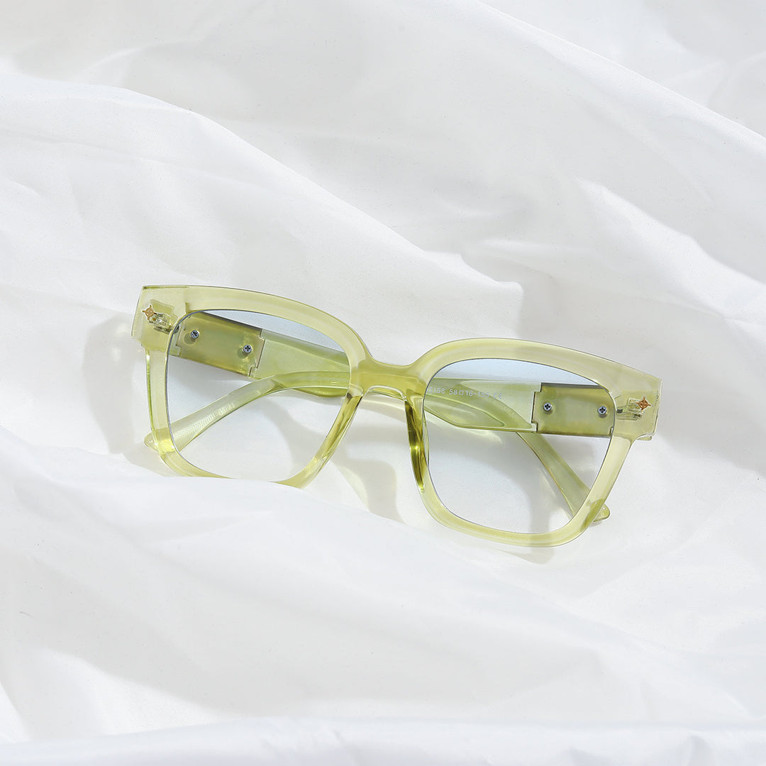 Women's fashionable square sunglasses with transparent frame Kalsten