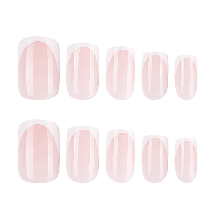 Artificial nail extensions with modern French tip Kalsten