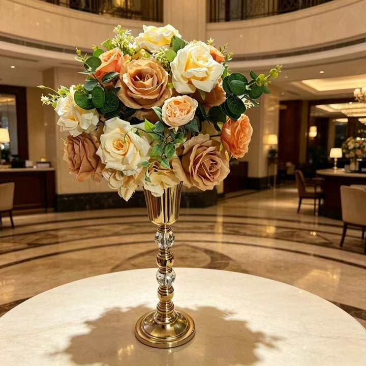 Luxurious Floral Arrangement with Decorative Stand