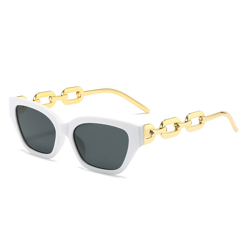 Ladies fashionable Cat-Eye sunglasses with luxurious chain frame Kalsten