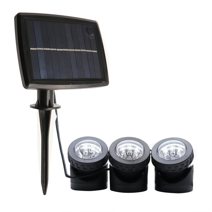 Adjustable Solar Powered Garden Spotlight Kit With Ground Stake Kalsten