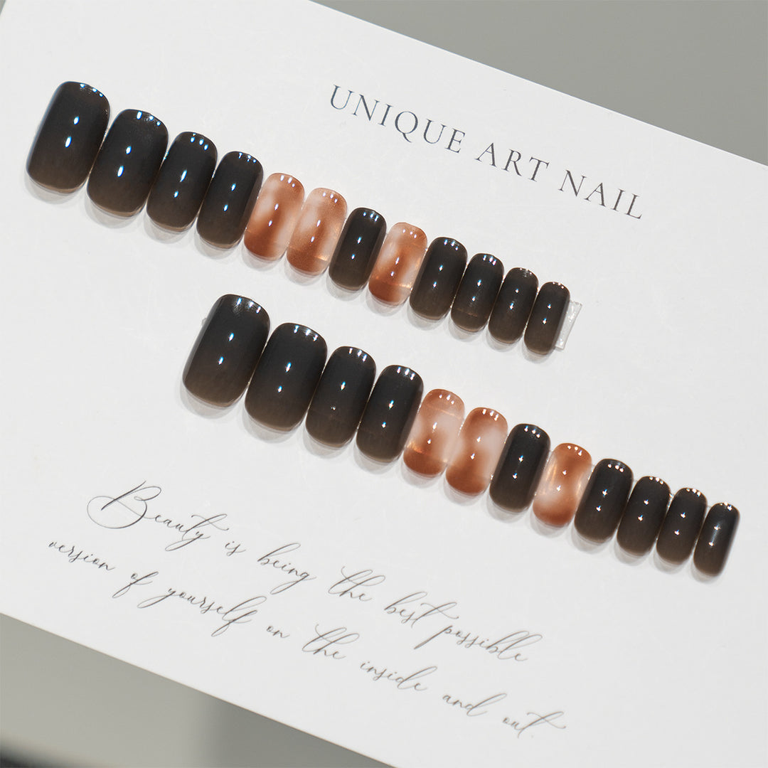 Long-Lasting Glossy Square Press-On Nails