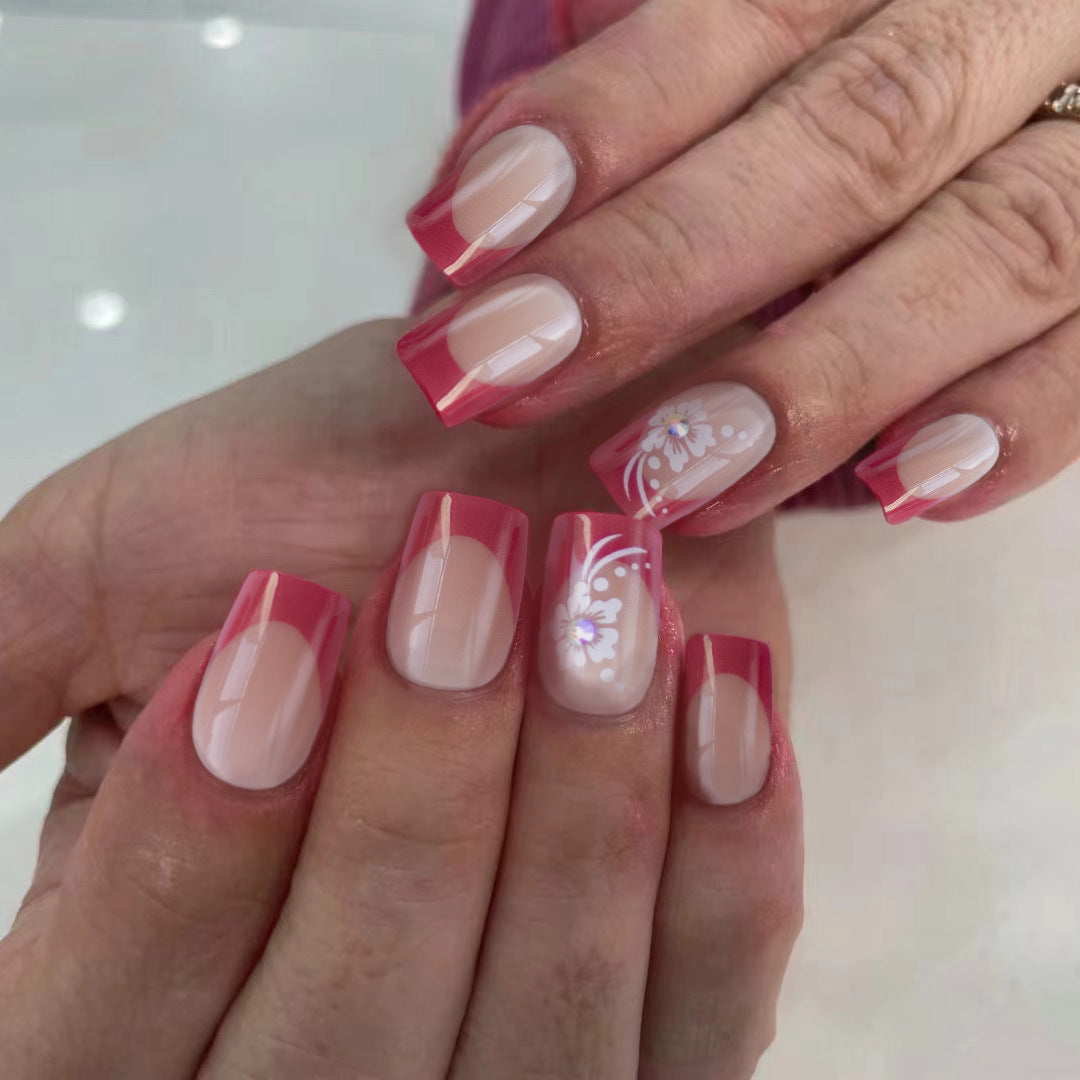 Floral Acrylic Nail Art