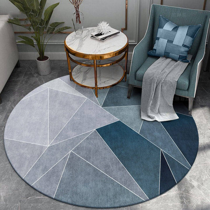 Round Geometric Pattern Area Rug Kalsten