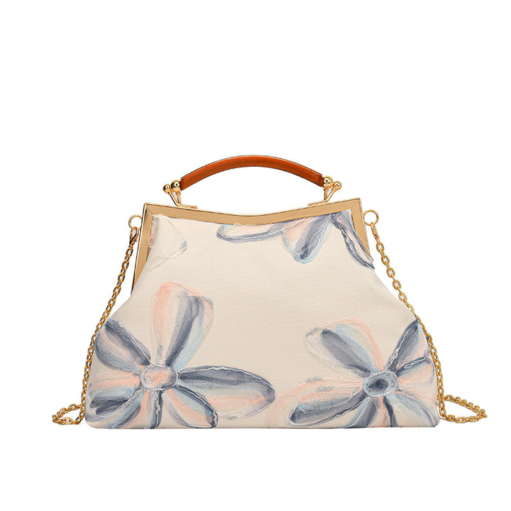 Embroidered Floral Handbag