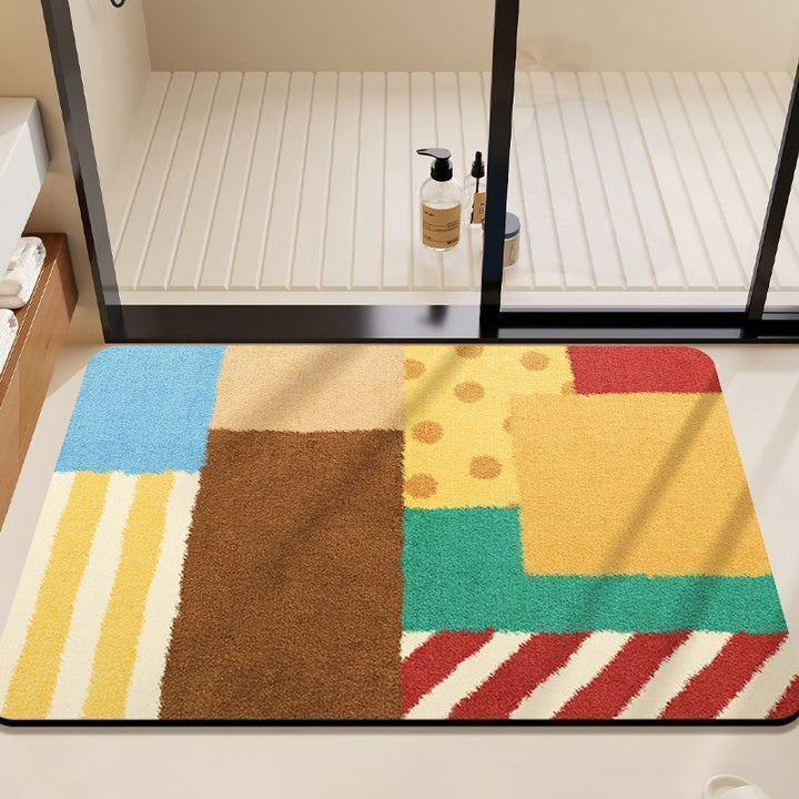 Colorful Geometric Bath Mat Kalsten