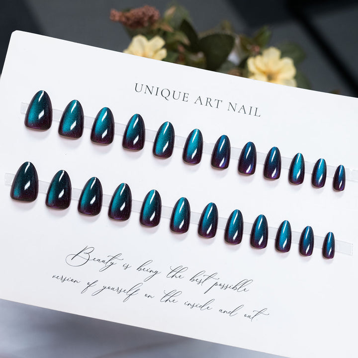 Glossy Press-On Nail Art Set