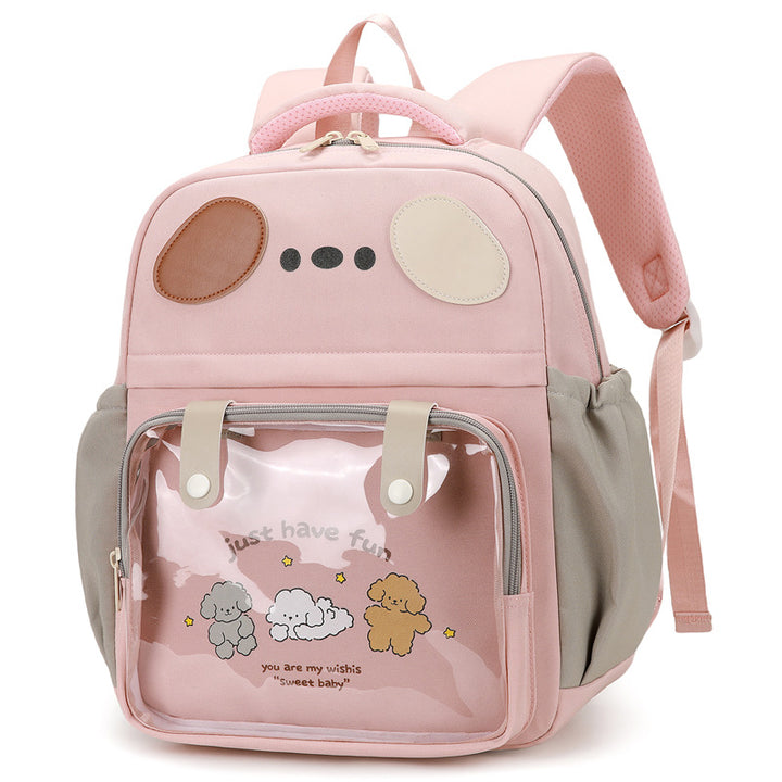 Backpack with Transparent Compartment and Playful Design Kalsten