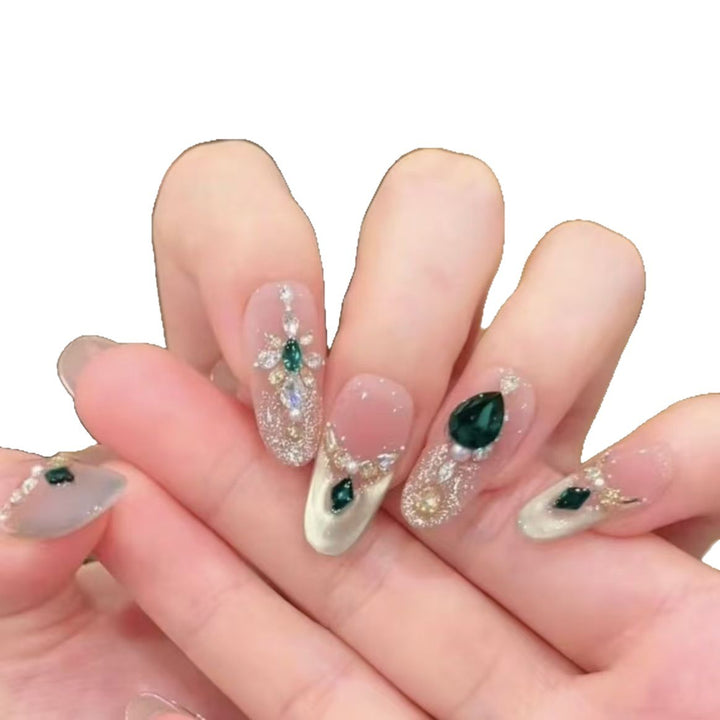 Decorative Gem-Embellished Press-On Nail Set Kalsten