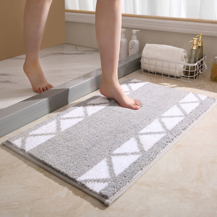 Geometric Accent Bath Mat