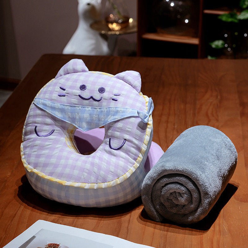 Ergonomic baby head support pillow against flat head, flower-shaped memory cushion