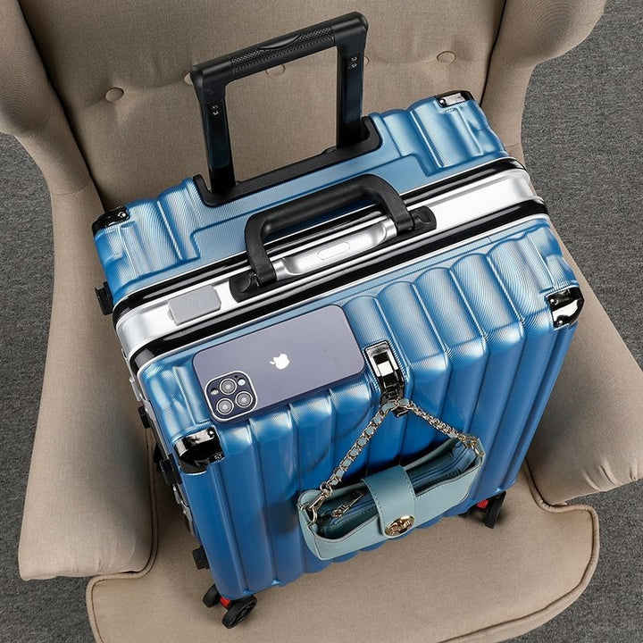 Hard Shell Trolley With Integrated Usb Charging Port And Multifunctional Storage Kalsten