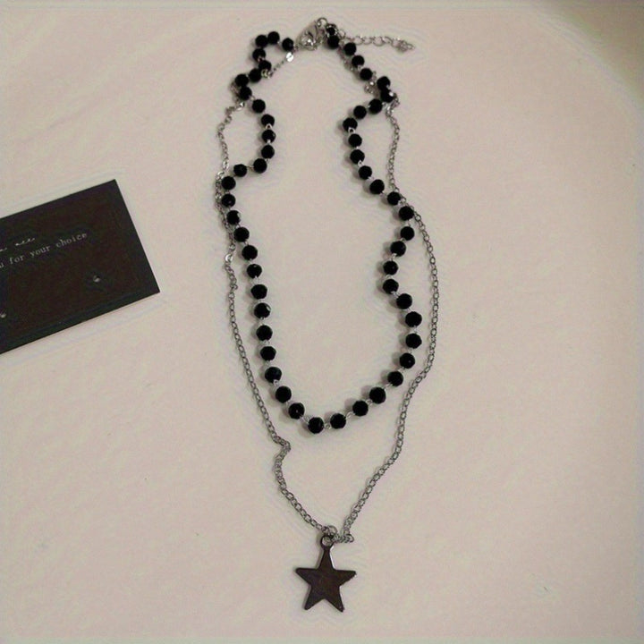 Layered Beaded Cross Necklace Kalsten