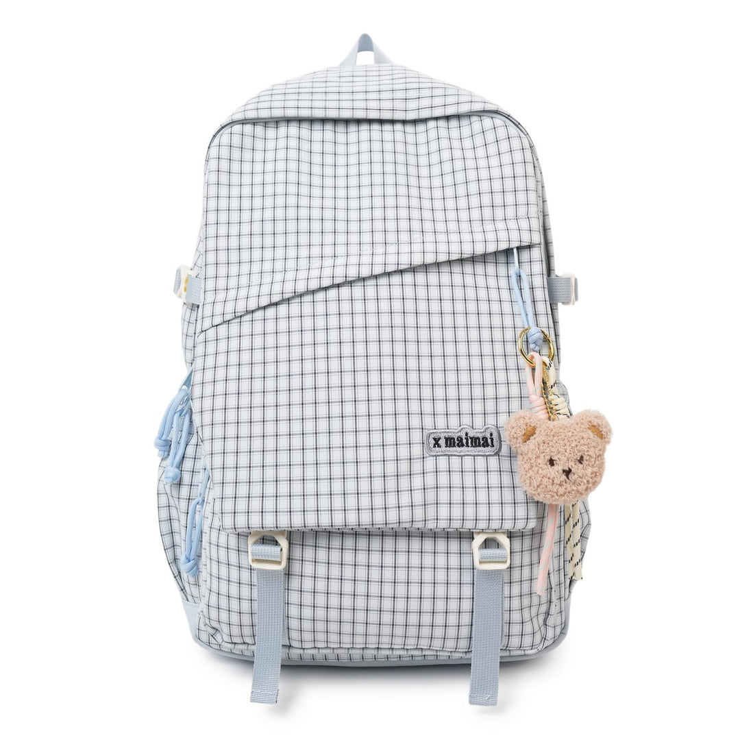 Stylish Grid Pattern Backpack Kalsten