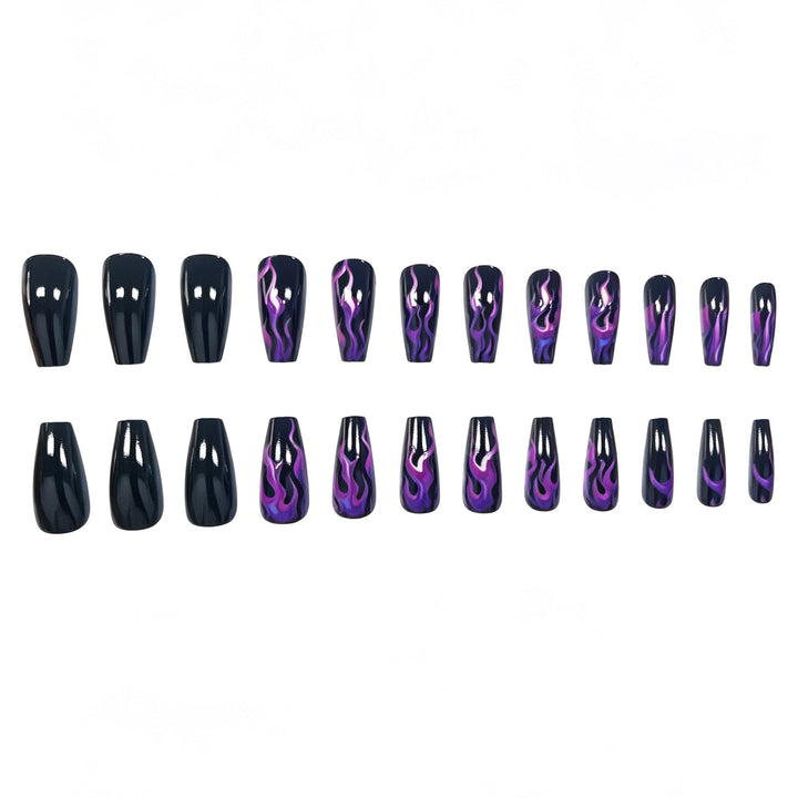 Artistic Flame-Inspired Acrylic Nail Art Enhancements Kalsten