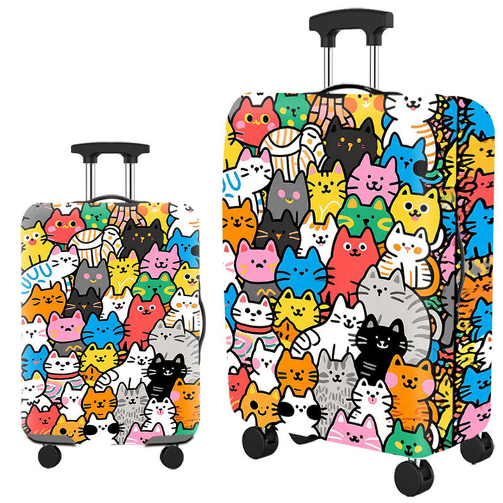 Tropical Leaf Print Hard Shell Luggage Kalsten