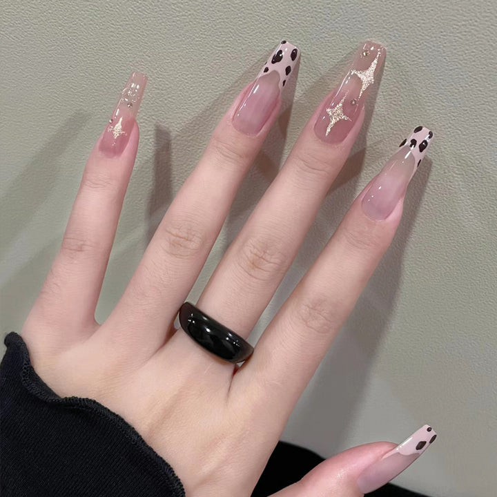 Luxury Press-On Nail Set with Glitter Accent Kalsten