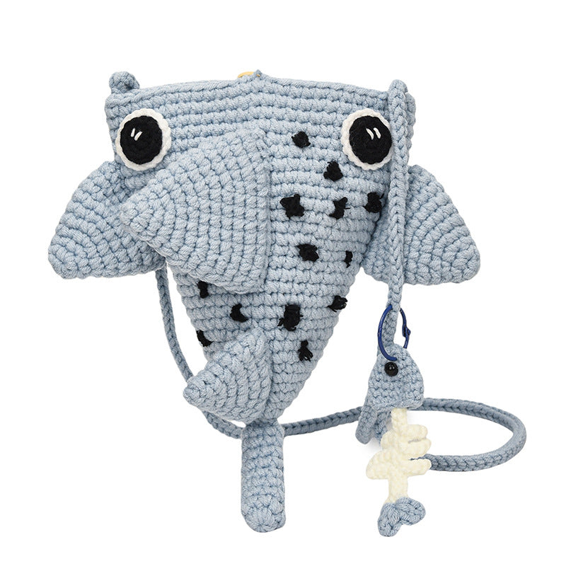 Cute Whale-Themed Crochet Mini Backpack