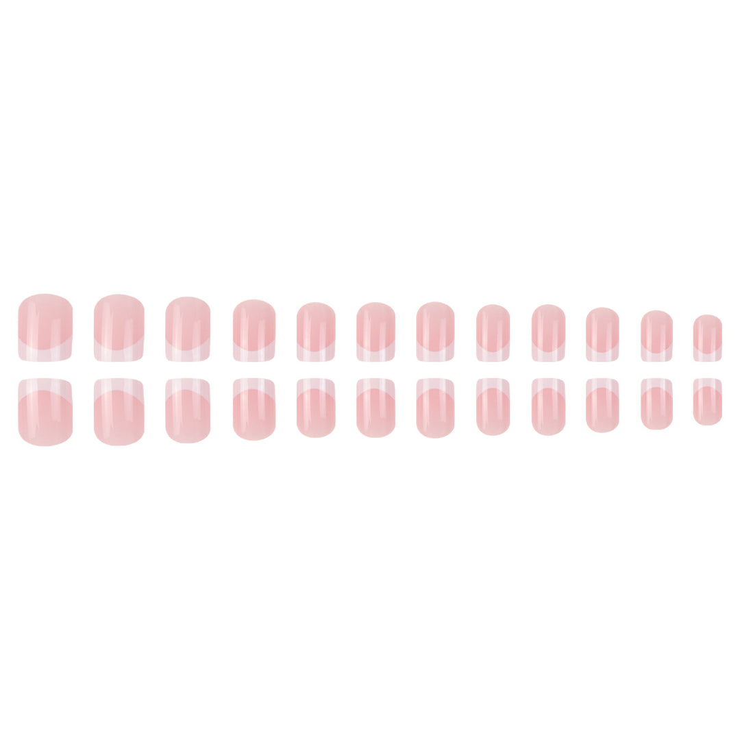 Elegant French Tip Press-On Nails with Glossy Finish Kalsten