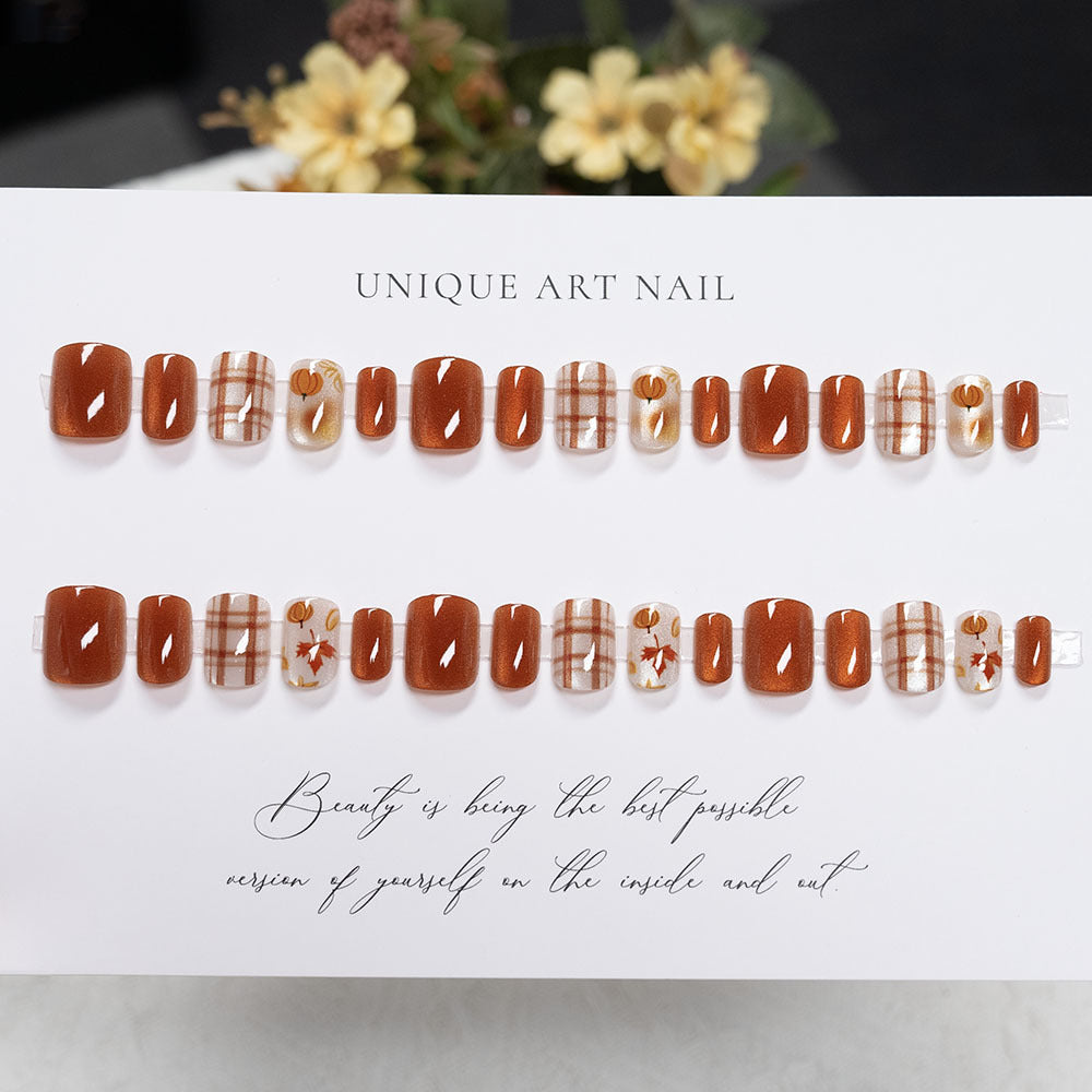 Seasonal Autumn-Themed Nail Art