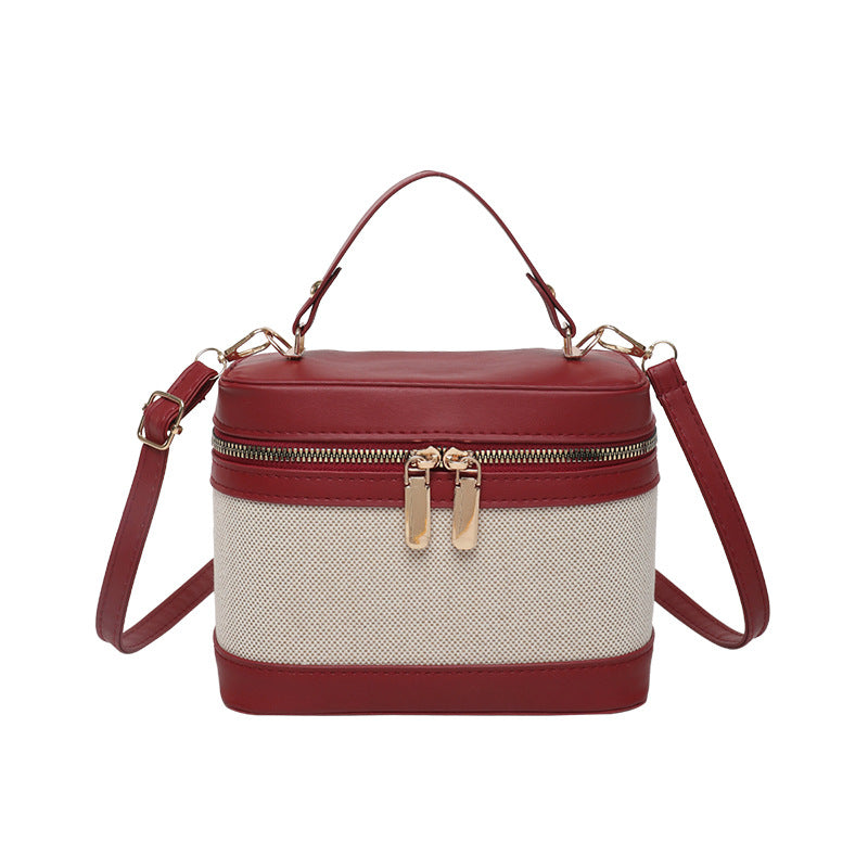 WoChic Leather and Fabric Crossbody Bag Kalsten