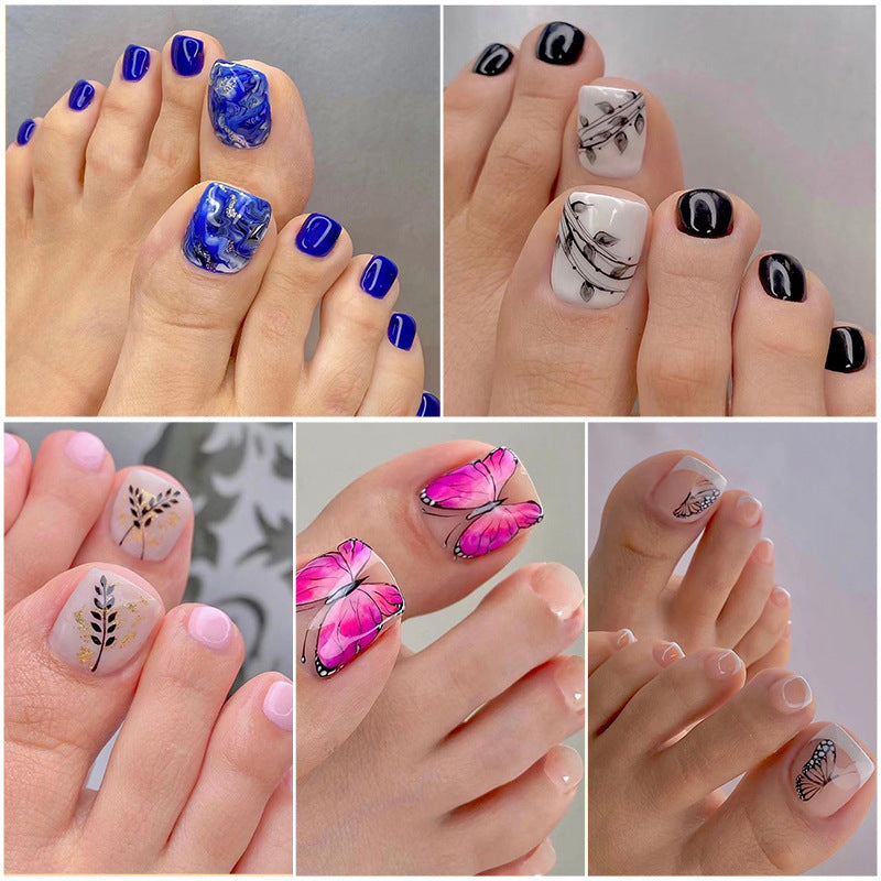 Artistic Toenail Design with Divine Butterfly Design Kalsten