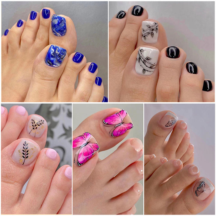Artistic Toenail Design with Divine Butterfly Design Kalsten