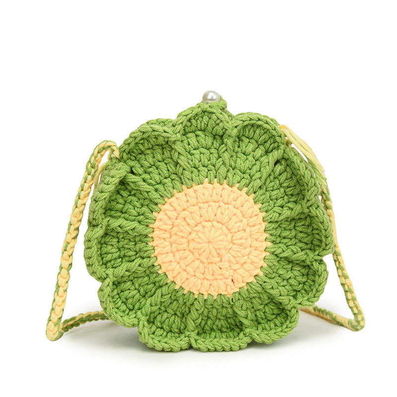 Floral Crochet Crossbody Bag