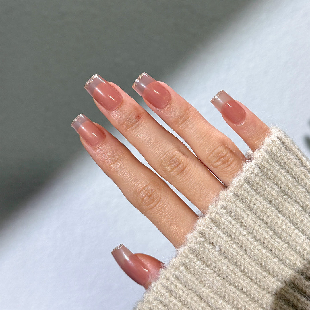 Elegant Acrylic French Tip Nail Extensions Kalsten