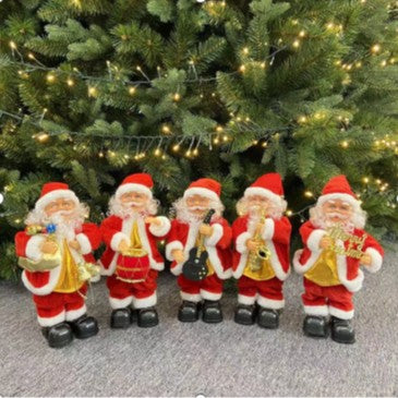 Parachuting Santa Claus Hanging Christmas Ornament With Fabric Canopy And Decorative Suspension Cords