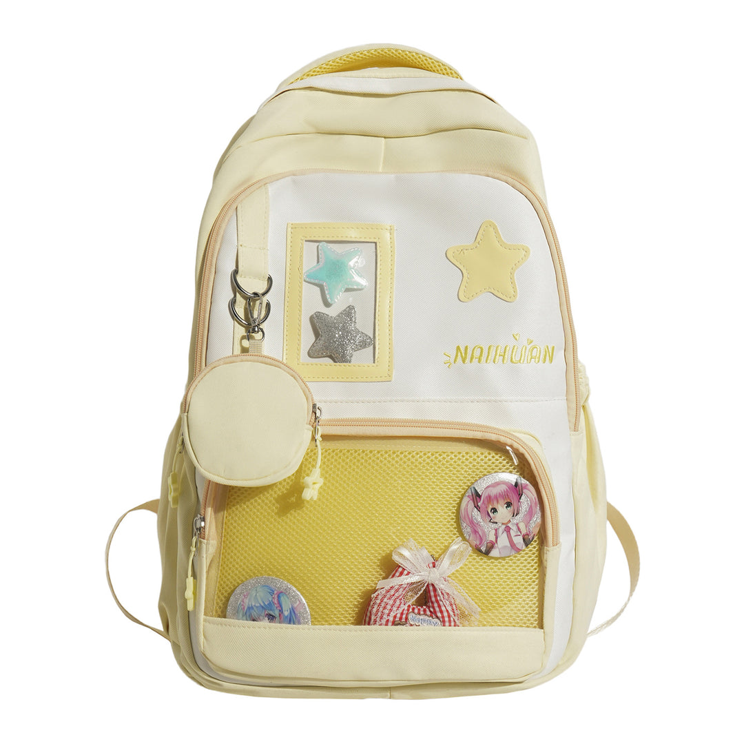 Stylish Star-Embellished School Backpack Kalsten 1791205030