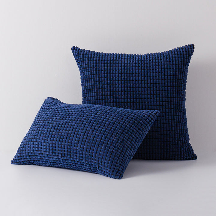 Decorative Waffle-Texture Velvet Throw Pillow Cover