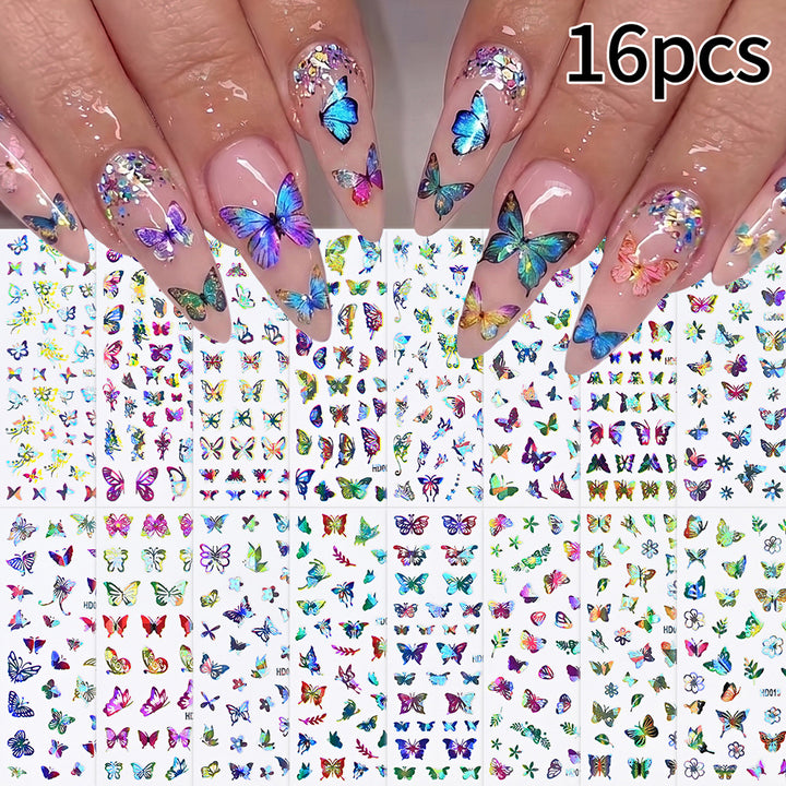 Artistic Butterfly Nail Art Decals